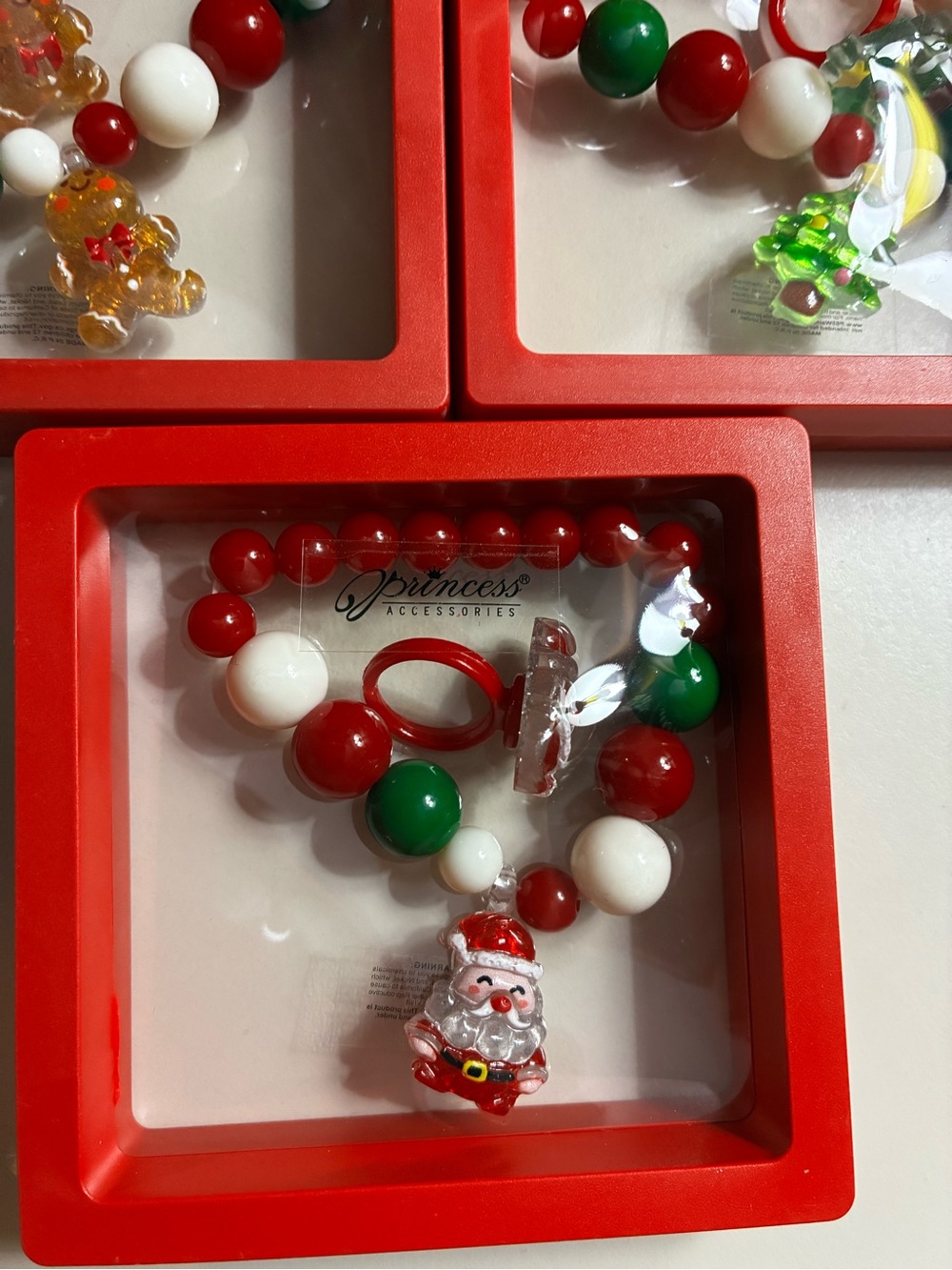 3-Christmas Bracelet & Ring Sets-comes with jewelry boxes - Picture 2 of 5